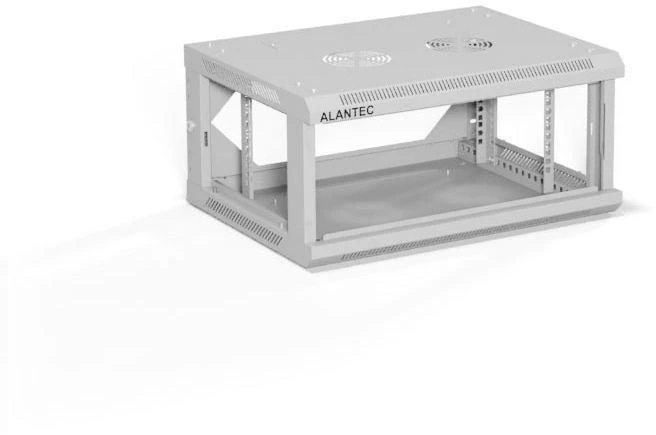 Nezatříděno a-lan ALANTEC 19" 4U 600x450 sieninė spintelė, pilka