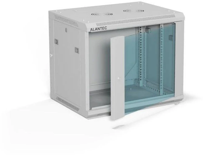 a-lan ALANTEC 19" 9U 600x450 sieninė spintelė, pilka