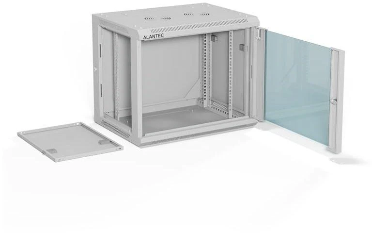 a-lan ALANTEC 19" 9U 600x450 sieninė spintelė, pilka