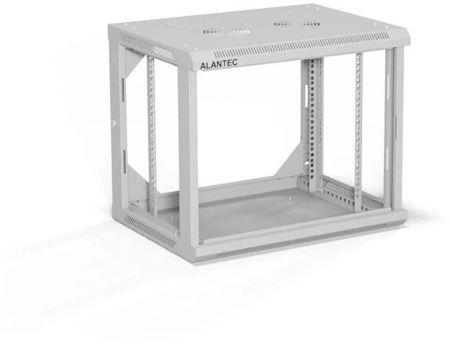 a-lan ALANTEC 19" 9U 600x450 sieninė spintelė, pilka