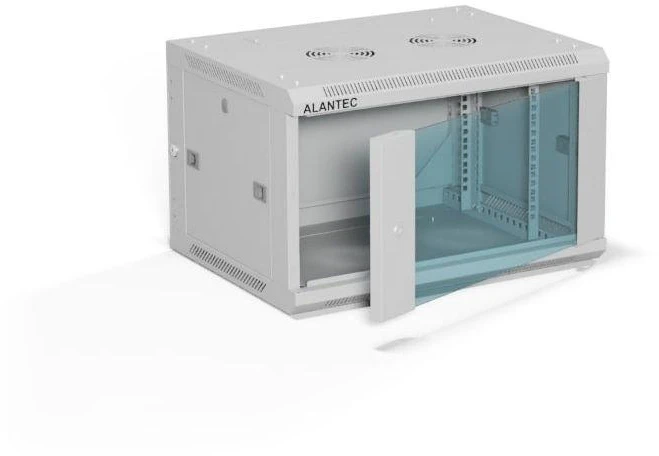 a-lan ALANTEC 19" 6U 600x450 sieninė spintelė, pilka