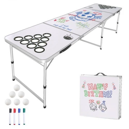 VEVOR Nešiojamas beer pong stalas 2,4 m