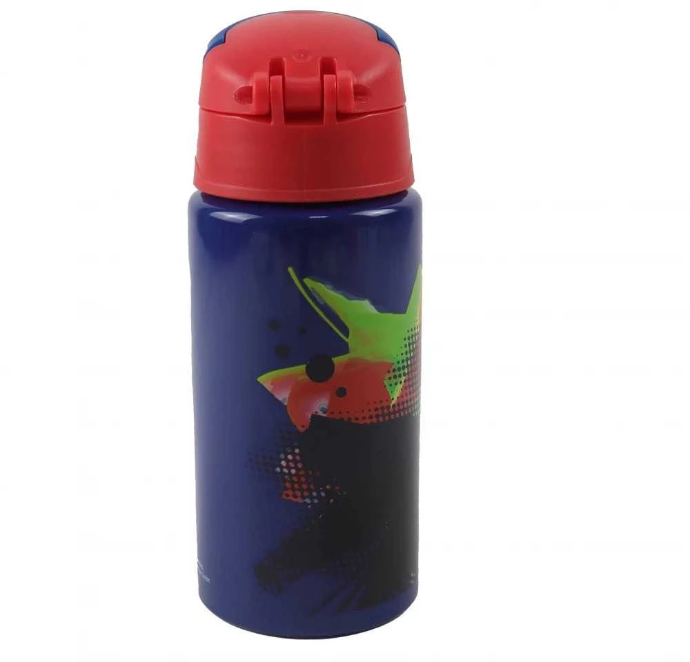 Aliuminė Gertuvė Spiderman su šiaudeliu, 500 ml