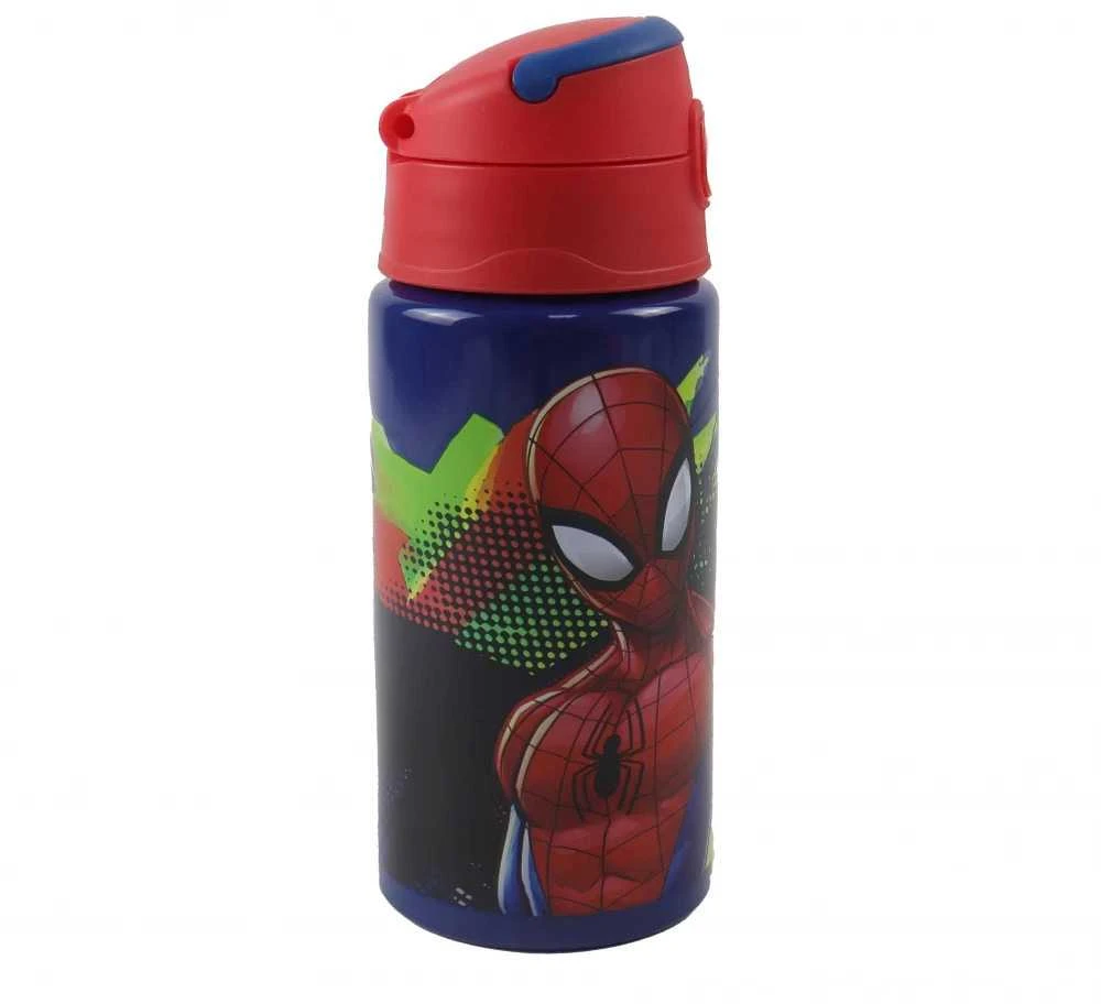 Aliuminė Gertuvė Spiderman su šiaudeliu, 500 ml