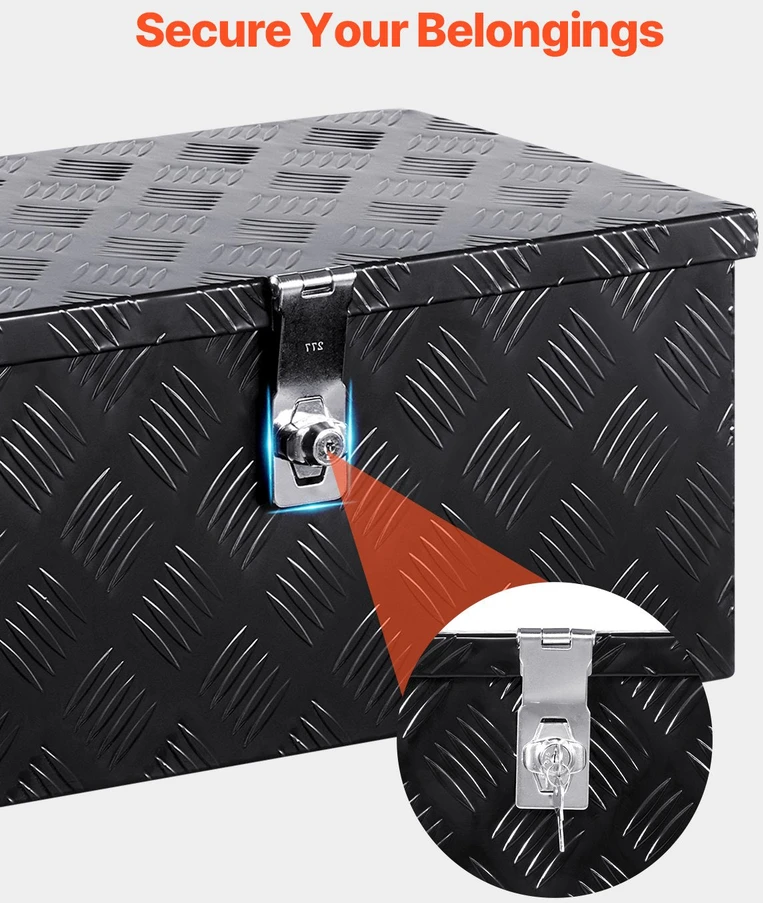 VEVOR 20x12x9,5 cm aliumininė įrankių dėžė