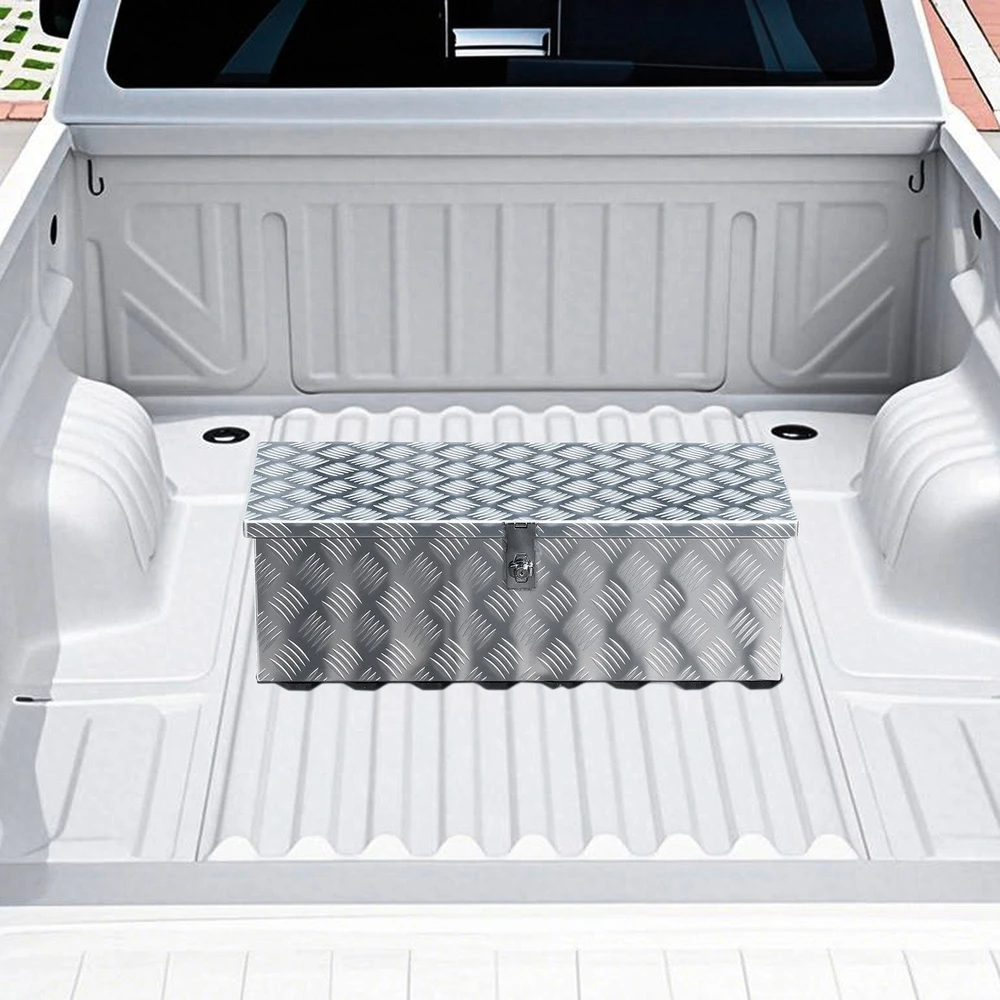 VEVOR Aliuminė įrankių dėžė automobiliui 76 cm sidabrinė