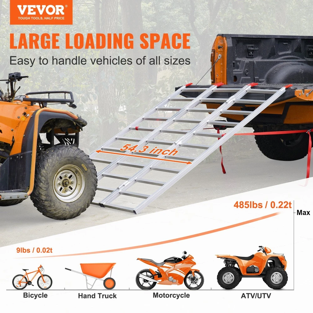 VEVOR Aliuminės rampos motociklams ir technikai