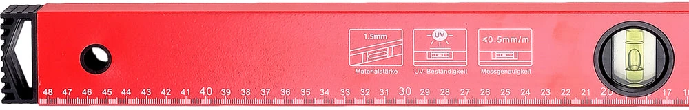 Yato Aliumininis stačiakampis gulsčiukas / kampainis, 1000 × 500 mm (YT-70748)