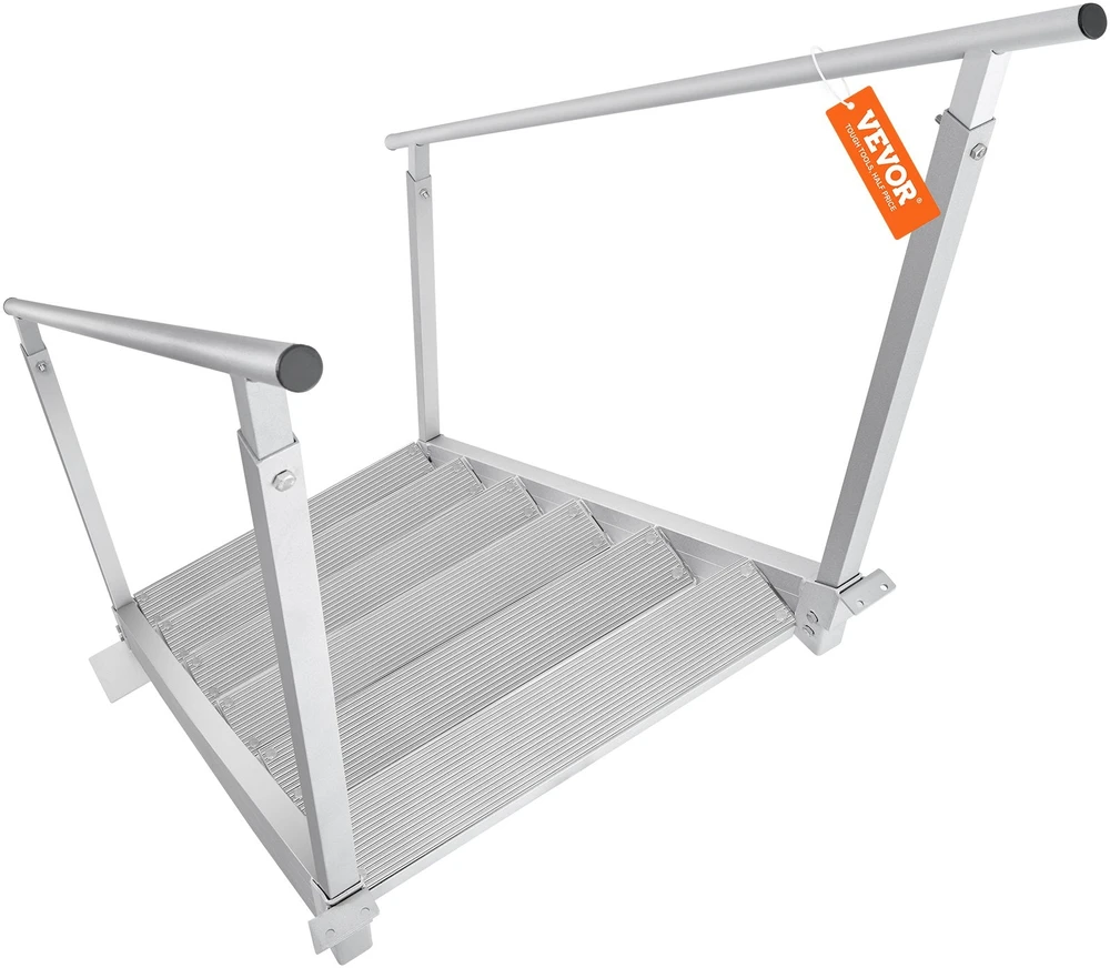 VEVOR Aliuminis dokinis kopėčios, 43-51cm reguliuojamos