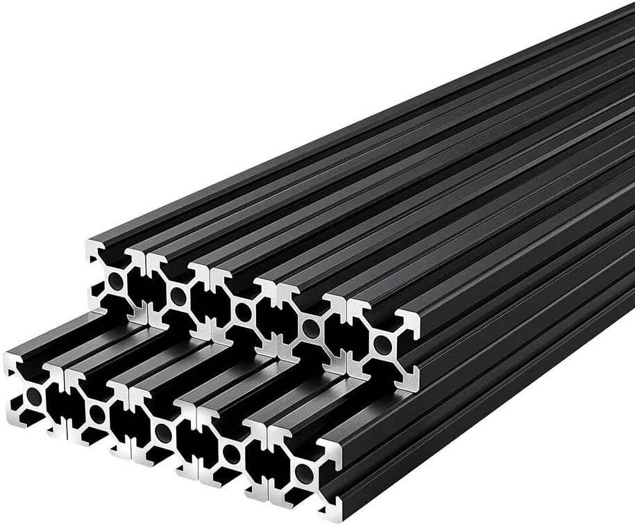 VEVOR 10 vnt. 2020 aliuminio profilių, 1220 mm, juodi
