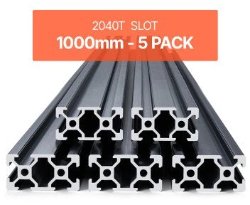 Vevor 5 vnt. 1000 mm T Slot 2040 anodizuotas aliuminis profilis