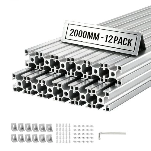 VEVOR 3030 aliuminio profilis 2000 mm, 12 vnt.