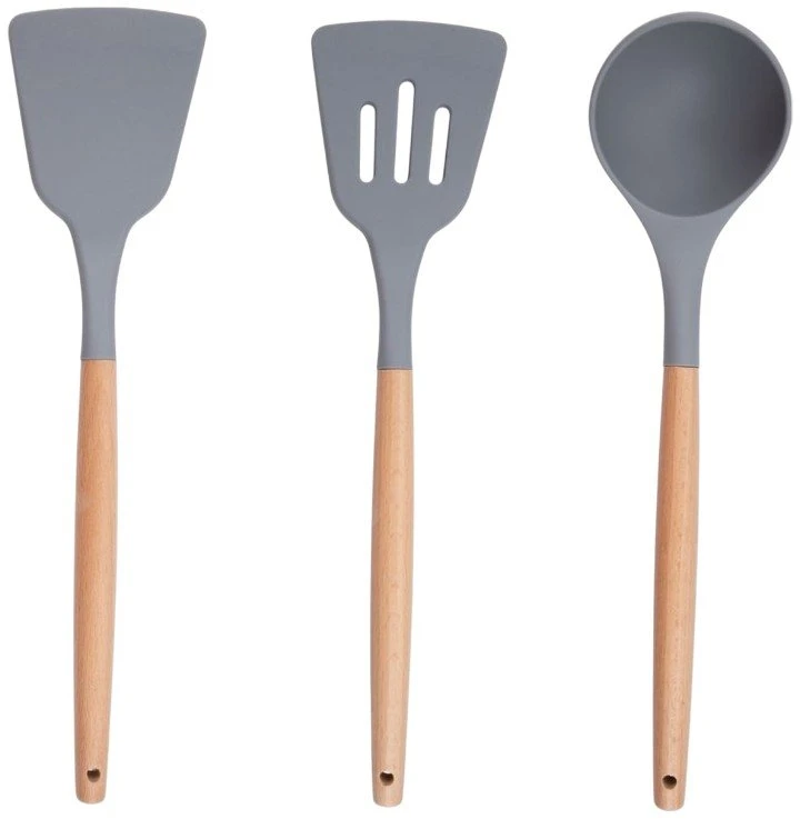 Alpina - Set of silicone kitchen utensils with a stand, 12 pieces