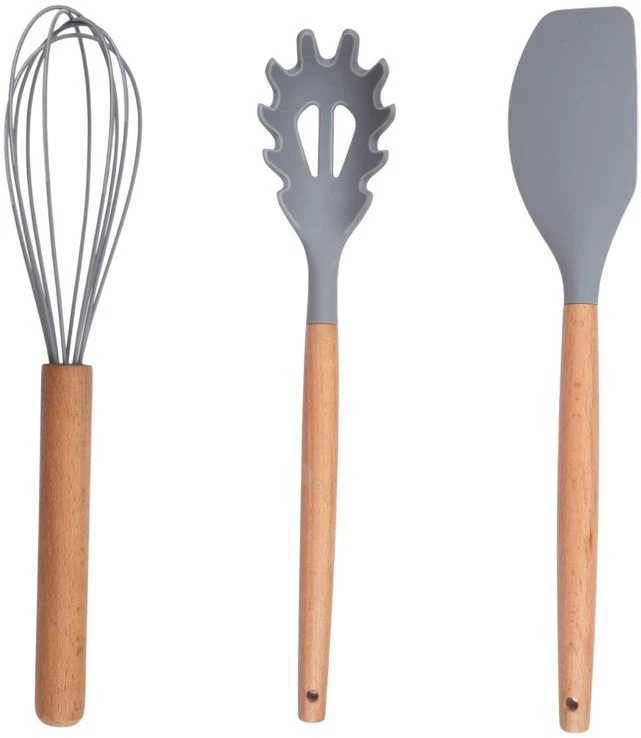 Alpina - Set of silicone kitchen utensils with a stand, 12 pieces