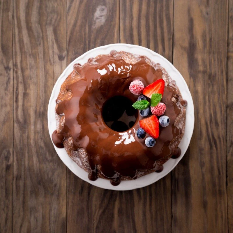 Alpina - 2-in-1 baking pan for cakes and bundt cakes with non-stick coating 26x7 cm
