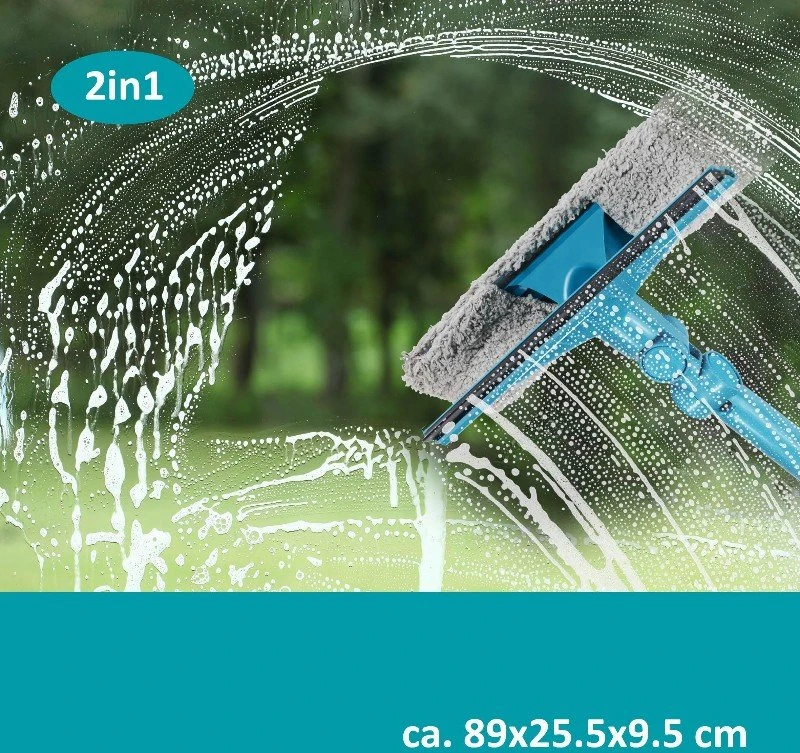 Alpina - 2 viename langų plovimo / valymo įrenginys su teleskopine rankena iki 89 cm