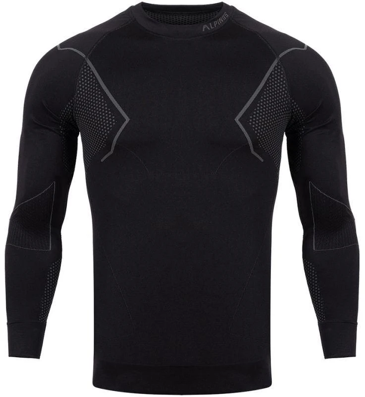 Alpinus Active Thermoaktyvus Termo marškinėliai Juoda ir Pilka M GT43189