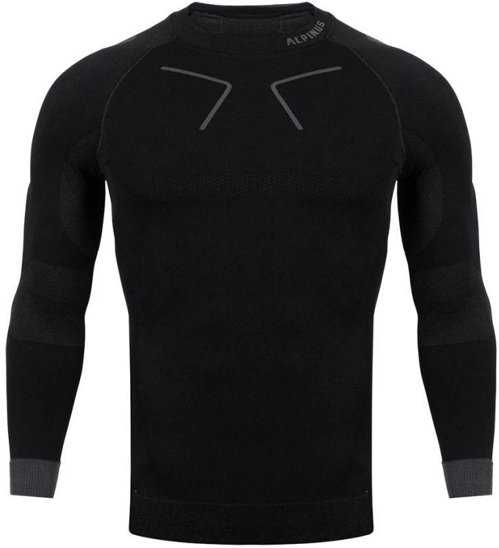 Alpinus Tactical Base Layer Thermoactive Marškinėliai Juoda ir Pilka M GT43219