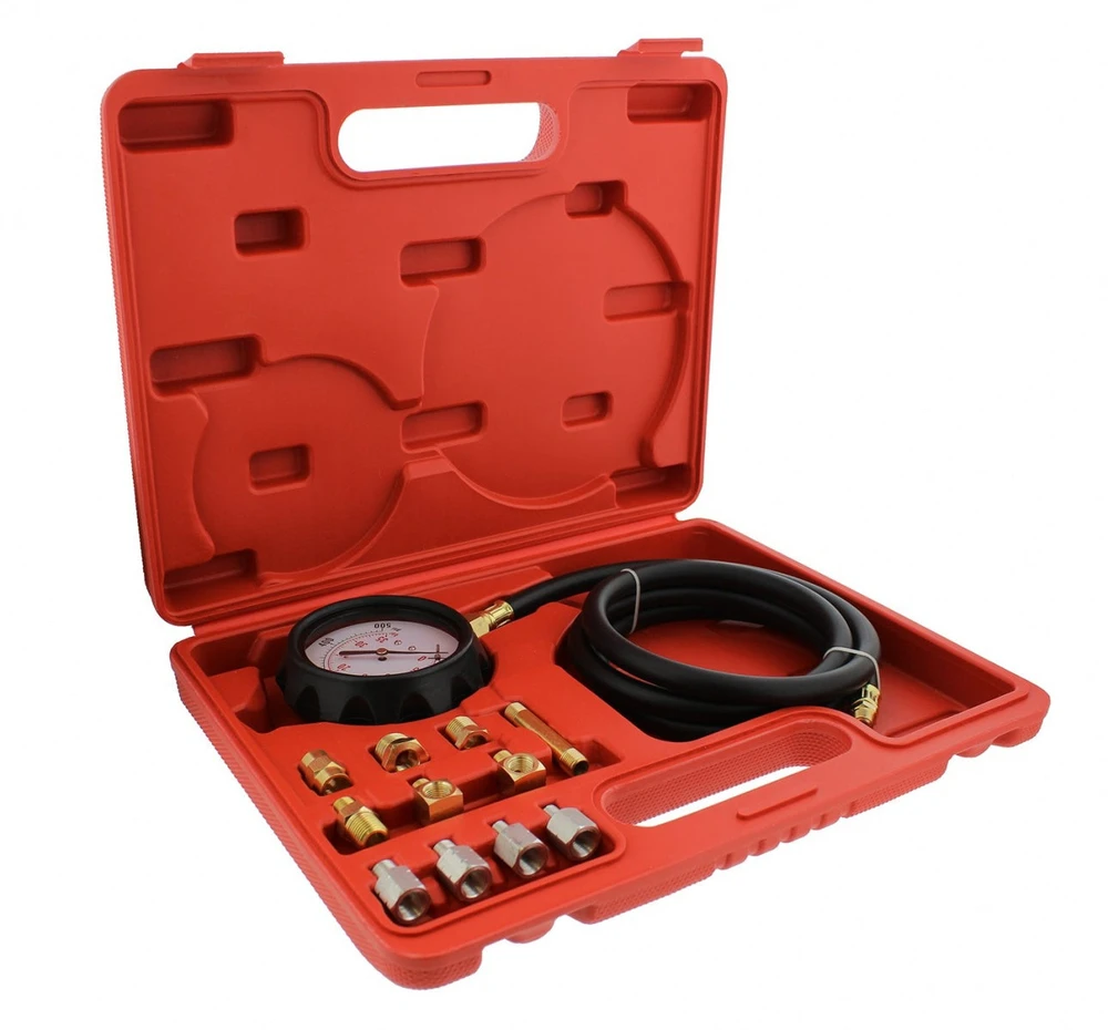 ALYVOS SLĖGIO MATUOKLIS SU ADAPTERIAIS | 0–500 PSI | ILGA ŽARNA (57675V)