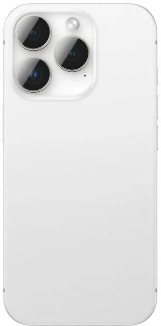 AmazingThing AR aliuminio 3 lęšių stiklas su kameros objektyvo rėmeliu, skirta iPhone 16 Pro / 16 Pro Max - Sidabrinė