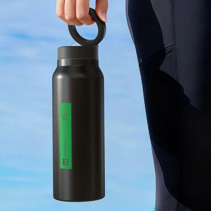 Gertuvė AmazingThing Sports Bottle with Magnetic Holder, MagSafe Compatible, 800ml - Juodas