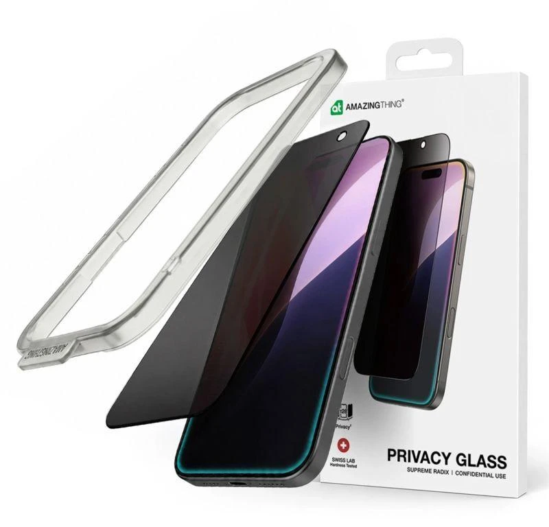AmazingThing Radix Privacy Glass Privacy Apsauginis stiklas skirtas Apple iPhone 16