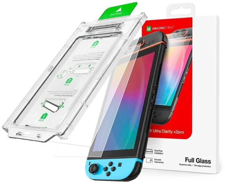 AmazingThing Radix Full Glass Apsauginis stiklas skirtas Nintendo Switch 2 (2 vnt)