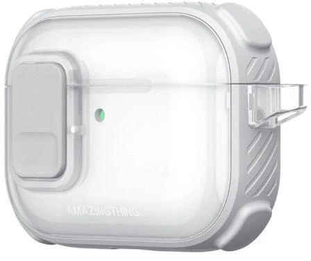 AmazingThing Titan Pro Mag Case Skaidrus dėklas AirPods Pro 3 - Baltas