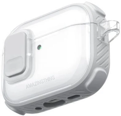 AmazingThing Titan Pro Mag Case Skaidrus dėklas AirPods Pro 3 - Baltas