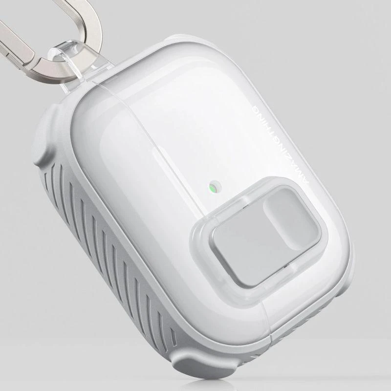 AmazingThing Titan Pro Mag Case Skaidrus dėklas AirPods Pro 3 - Baltas