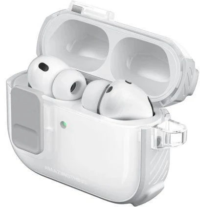 AmazingThing Titan Pro Mag Case Skaidrus dėklas AirPods Pro 3 - Baltas