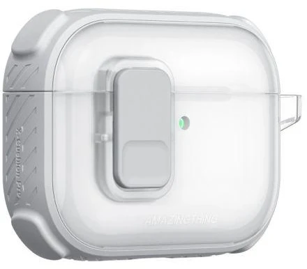 AmazingThing Titan Pro Mag Case Skaidrus dėklas AirPods Pro 3 - Baltas