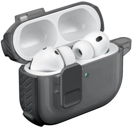 AmazingThing Titan Pro Mag dėklas Skaidrus, skirtas AirPods Pro 3 - Juodas