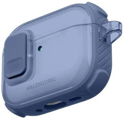 AmazingThing Titan Pro Mag dėklas Skaidrus Mėlynas skirtas AirPods Pro 3
