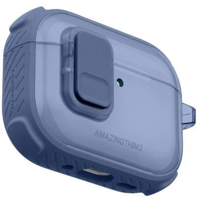 AmazingThing Titan Pro Mag dėklas Skaidrus Mėlynas skirtas AirPods Pro 3