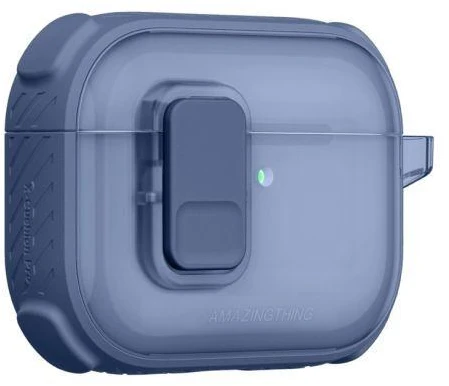 AmazingThing Titan Pro Mag dėklas Skaidrus Mėlynas skirtas AirPods Pro 3