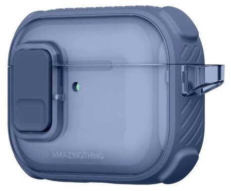 AmazingThing Titan Pro Mag dėklas Skaidrus Mėlynas skirtas AirPods Pro 3