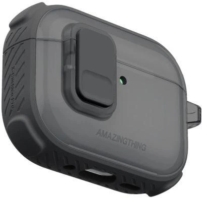 AmazingThing Titan Pro Mag dėklas Skaidrus, skirtas AirPods Pro 3 - Juodas
