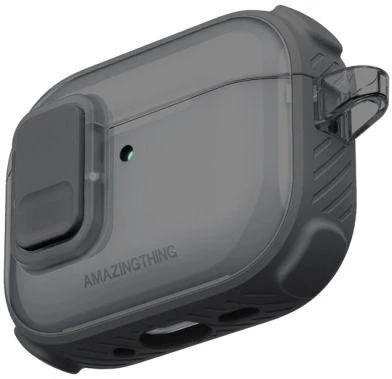 AmazingThing Titan Pro Mag dėklas Skaidrus, skirtas AirPods Pro 3 - Juodas