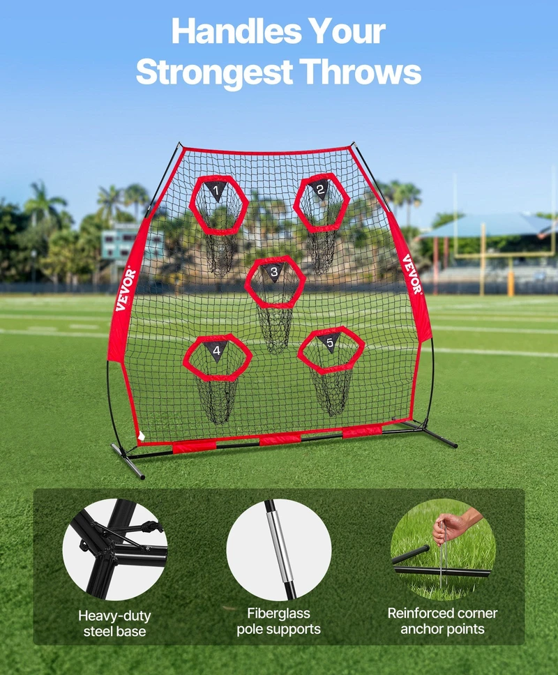 Vevor Futbolo treniruočių tinklas 2133.6 x 2133.6mm