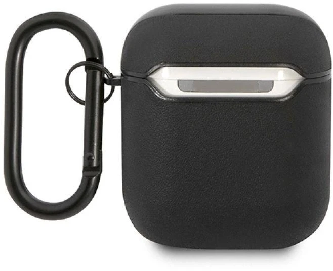 Mercedes "AMG Leather Big Logo" - "Apple AirPods" dėklas, juodos spalvos