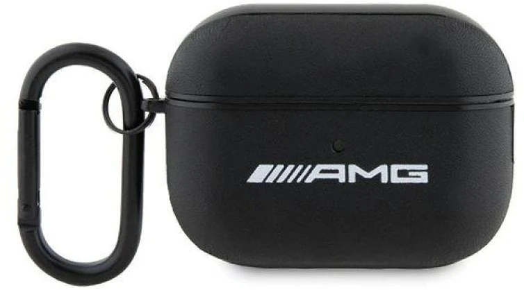 Mercedes AMG AMAP2SLWK AirPods Pro 2 (2022/2023) dėklas juodos spalvos Leather with baltos spalvos Logo