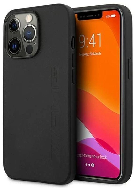 Apple iPhone 14 Pro Max Mercedes AMG odinis dėklas Hot Stamped (AMHCP14XDOLBK) juodos spalvos