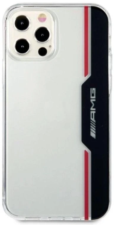 Mercedes AMG AMHCP12MTVLBR Apple iPhone 12/12 Pro 6.1″ skaidrus kietas dėklas with Electroplate Vertical design