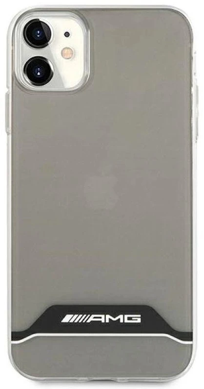 Mercedes AMG AMHCN61TCBW Apple iPhone 11 6,1″ skaidrus kietas dėklas Electroplate juodos spalvos&baltos spalvos