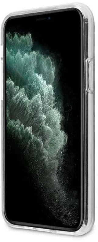Mercedes AMG AMHCN61TCBW Apple iPhone 11 6,1″ skaidrus kietas dėklas Electroplate juodos spalvos&baltos spalvos