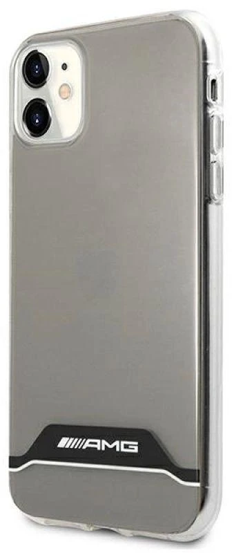 Mercedes AMG AMHCN61TCBW Apple iPhone 11 6,1″ skaidrus kietas dėklas Electroplate juodos spalvos&baltos spalvos