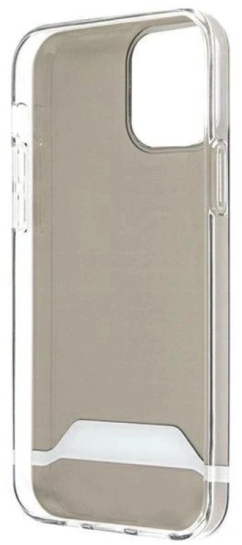 Mercedes Benz Apple iPhone 12 / 12 Pro Mercedes AMG dėklas Electroplate Juodas&Baltas (AMHCP12MTCBW) skaidrus