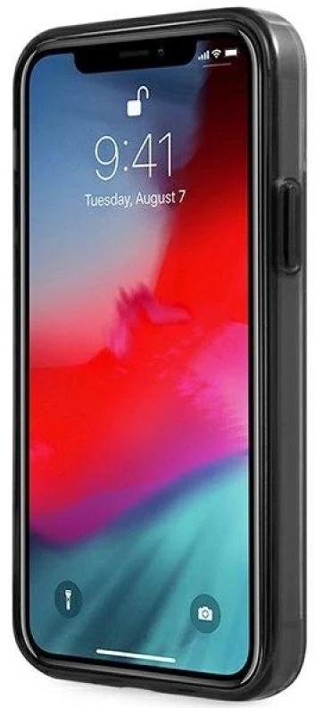 Mercedes AMG AMHCP12LAESLBK Apple iPhone 12 Pro Max skaidrus kietas dėklas Metallic Painted