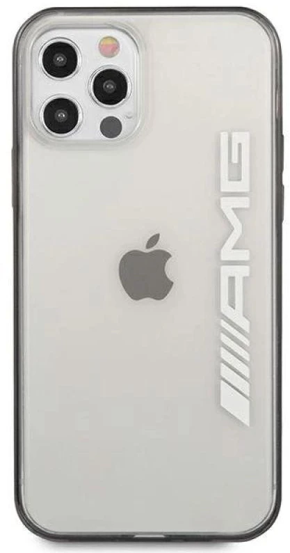 Mercedes AMG AMHCP12LAESLBK Apple iPhone 12 Pro Max skaidrus kietas dėklas Metallic Painted